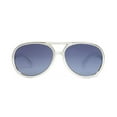 thumbnail image 2 of Gravity Shades Rock N Roll King Style Sunglasses Burning Love, Silver Blue Lens, 2 of 3