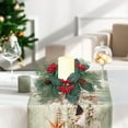 thumbnail image 4 of Fwttom Christmas Wreaths, Christmas Decorations Home Candle Holders Wreath Ring, Creative Mini Wreaths for Holiday Party Xmas Candle Table Setting, 4 of 6