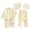 B1-Yellow, variant on CAUYDY Newborn Girl Coming Home Outfits Infant Boy Clothes Preemie Layette Long Sleeved Shirt Warm Hat 2Pants Bib 5 Pieces Soft Set for Unisex Baby Fall Sizes One Size,Mint Green