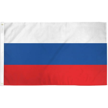 4X6 Ft. Russia, Russian Federation National flag, 100% Polyester w/ Brass.
