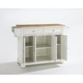 thumbnail image 3 of Crosley Alexandria Natural Wood Top Kitchen Island with Removable Casters, 3 of 6