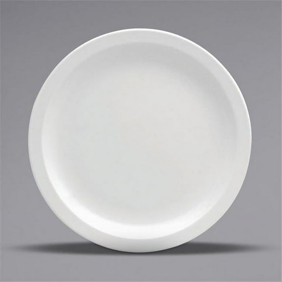 Buffalo F9000000132 8.125 in. Cream White Ware Narrow Rim Porcelain Plate