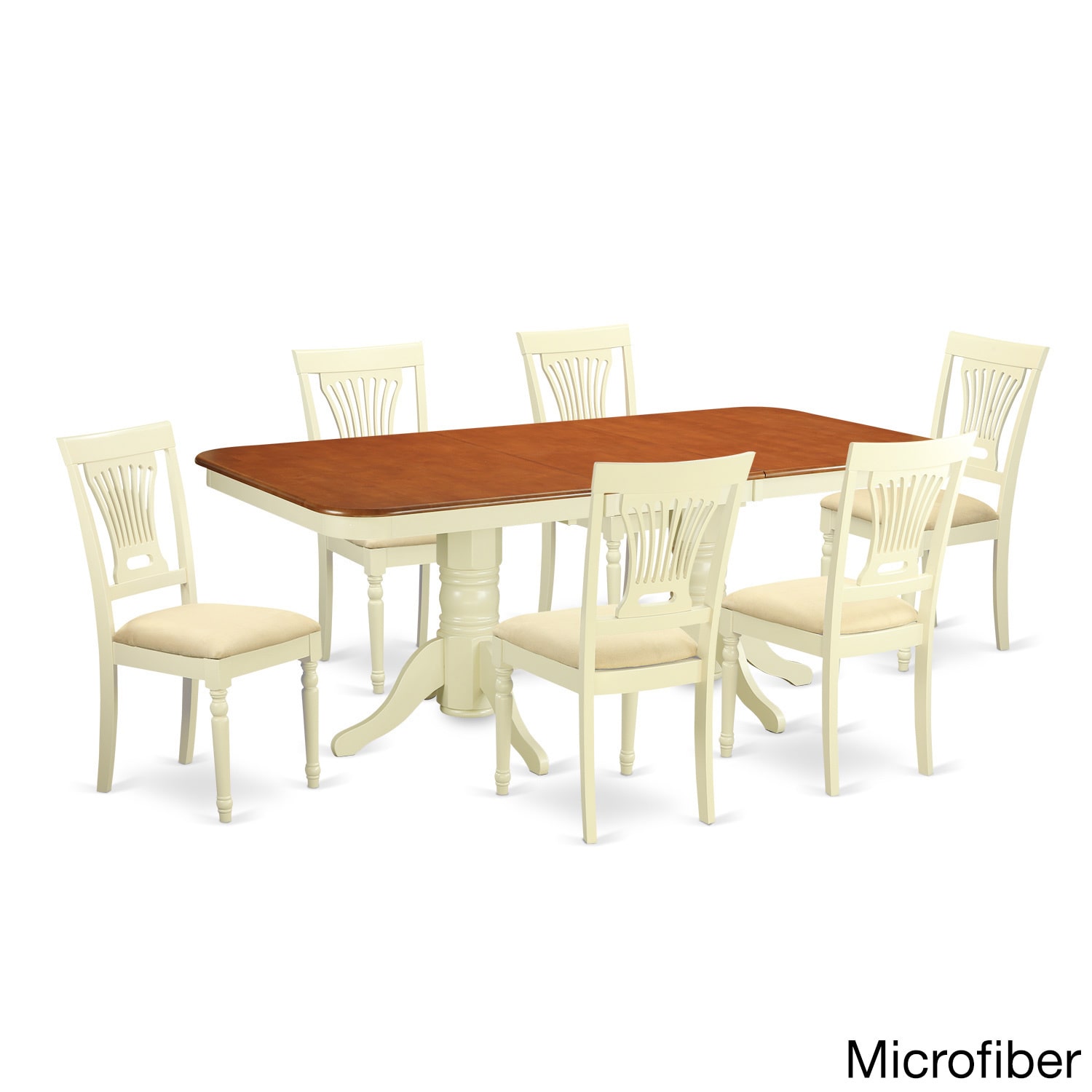 East West Furniture Napl7 Whi Cream Cherry Finish Wood