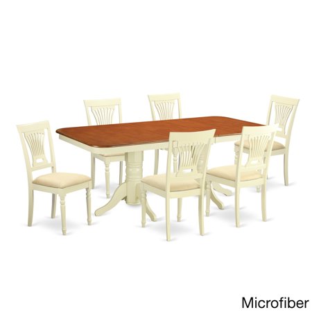 East West Furniture Napl7 Whi Cream Cherry Finish Wood