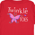 thumbnail image 4 of Inktastic Twinkle Toes pretty butterfly Girls Long Sleeve Toddler T-Shirt, 4 of 5