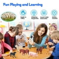 thumbnail image 2 of Animal Figurines, Big Animal Toys, 8 Pcs Farm Animals Figurines toys, Realistic Plastic Animals   Playset, Educational Learning Toy Set for Kids Toddlers, 2 of 7