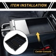 thumbnail image 2 of Unique Bargains Full Center Console Organizer Tray for Chevy Silverado for GMC Sierra 2500 3500 HD 2015-2019 Armrest Storage Box Insert Tray Full Console w/Bucket Seats ONLY Plastic Black Blue, 2 of 6