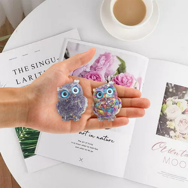 2pcs 2.4in Handcrafted Owl Natural Crystal Stone Epoxy Resin Figurines Collectibles Colorful Ornaments Gifts Desktop Decoration Home Interior Space R 946c76a2 C5d2 497b 8717 060458257eb4.b16643eb2424e6992ba8e7b425162806 12 thumbnail image