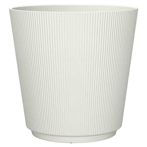 Mainstays Parker 15.9" x 15.9" x 15.8" Round Vanilla Dream 100% Recycled Resin Planter