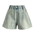 thumbnail image 7 of XIYNBAOK Golf Shorts Kids Basketball Shorts Denim Shorts Girls Size 10-12 Clothes Warmer Baggy Cargo Shorts Cute Clothes for Girls 9-10 Girls Black, Light Blue 10-11 Years, 7 of 7
