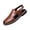 Light Brown #152, variant on Men's Crocodile Embossed Slingback Sandals - Closed Toe Leather Fisherman Sandals, Casual Dress Summer Shoes, 43