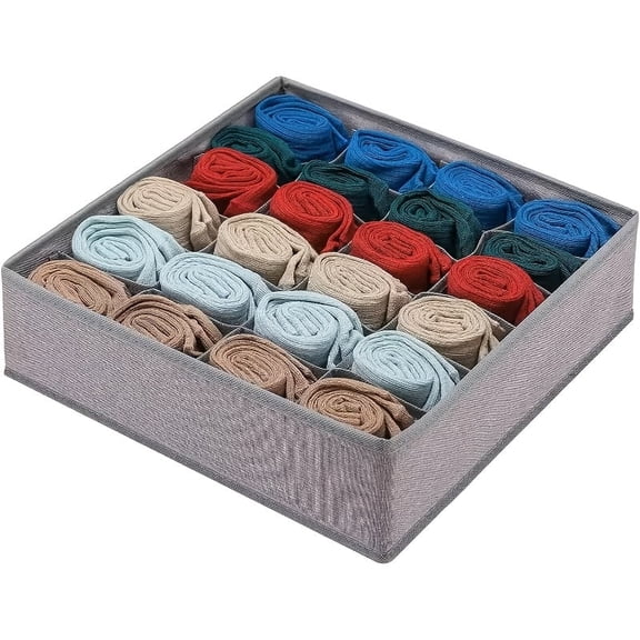 24-Compartment Closet Organizer, Gray, 1 Count