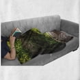 thumbnail image 6 of Forest Soft Flannel Fleece Blanket, Nature Boardwalk Through Green Archway Bridge Foliage Trees Sunny Summer Day, Cozy Plush for Indoor and Outdoor Use, 70" x 90", Beige Green Brown, by Ambesonne, 6 of 6