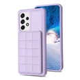 thumbnail image 2 of ELEHOLD for Samsung Galaxy A12 6.5" 2021 (US Version) Card Holder Back Case with Pockets, Premium PU Leather ID Cash Credit Slots Magnetic Kickstand Flip Folio Slim Hard Protective Cover, purple, 2 of 7