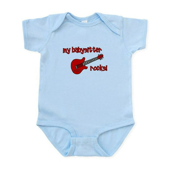 CafePress - My Babysitter Rocks! Infant Bodysuit - Baby Light Bodysuit, Size Newborn - 24 Months