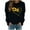 Black, variant on Jsaierl Women's Crewneck Sweatshirts Plus Size Trendy Sunflower Print Sweatshirt Top Long Sleeve Workout Fall Pullover Sweatshirts