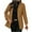 Brown-03, variant on Ultrave Women's Trench Coats Casual Lapel Button Down Solid Fashion Jacket with Pocket