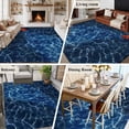 thumbnail image 5 of Large Area Rugs for Living Room Bedroom, Navy Blue Ocean Waves 8'x10' Rug Washable Carpet Runner Indoor Outdoor, Red Boat Coastal Non Slip Floor Mats Rug for Kitchen, Patio, 5 of 8