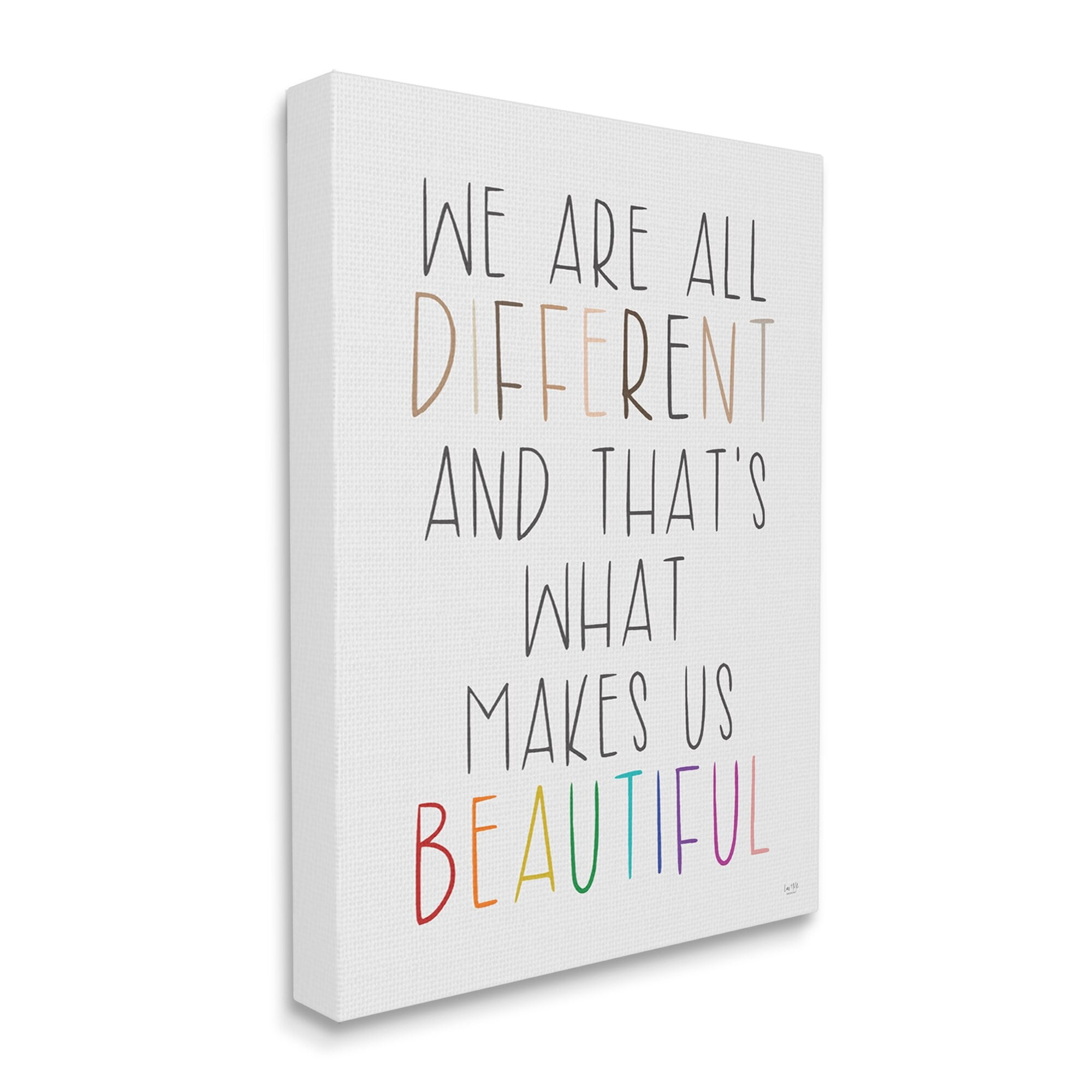 Stupell Industries Different Is Beautiful Inspirational Typography Quote , 30 x 40, Design by Lux + Me Designs