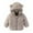 Khaki, variant on Huanglei Baby Infant Boys Girls Winter Coat With Fold Over Mittens Fleece Outwear Jacket Warm Clothes Bear Hooded Boy's Winter Coat 18-24 Months