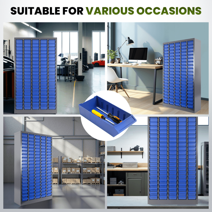 Tool Storage Cabinet,  with ABS Material Drawer, Impact-Resistant, 7.8"x3.9" Size, Bolt and Nut Storage, Shop, Basement, Pantry
