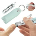 thumbnail image 2 of Beauos Beauty Tools, Nail Clippers, Portable Nail Clippers Stainless Steel Foldable Nail with Leather Case, Ultra Slim Travel Design, 2 of 9