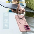 thumbnail image 2 of For Motorola Moto G55 Case (Compatible With MagSafe)  With Invisible Magnetic O-Ring Stand Military-Grade Shockproof Phone Case,Pink,For Moto G55, 2 of 7
