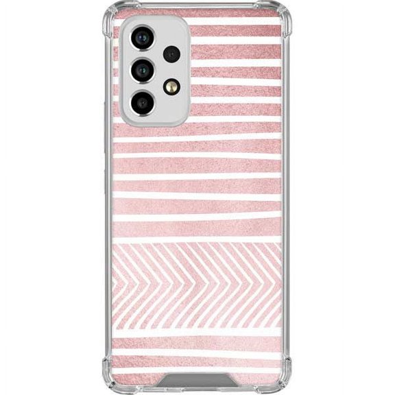Skinit Stripes Pink and White Stripes Galaxy A33 5G Clear Case