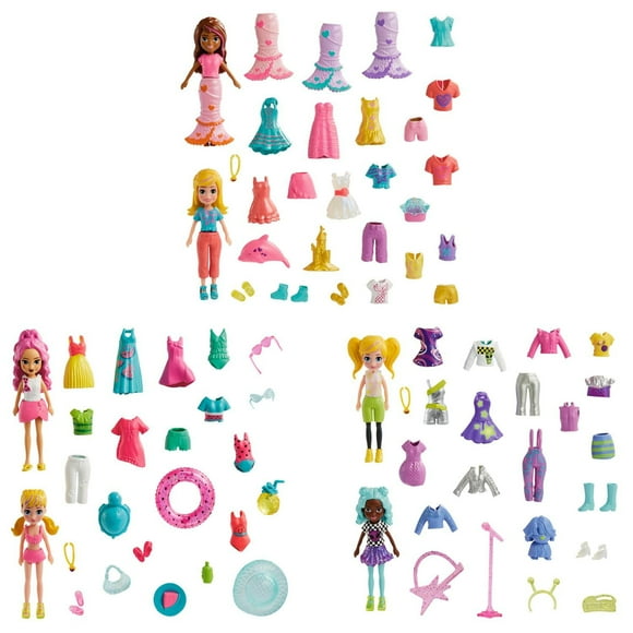 Polly Pocket – 2 poupées et 25 accessoires – Piscine fruitée
