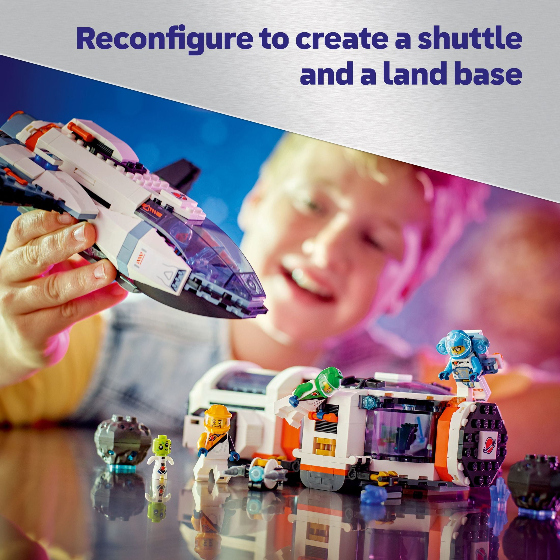 LEGO City Modular Galactic Spaceship Toy - Buildable Space Toy for Kids, Boys and Girls, Ages 7+ - Includes 4 Astronaut Minifigures & Alien Figure - Gift Idea for Birthdays and Holidays - 60446 thumbnail 15