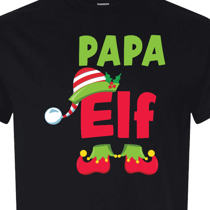 Inktastic Christmas Papa Elf T-Shirt
