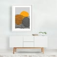 thumbnail image 2 of Abstract Geometric Art - Photography Abstract Geometric Modern Art Minimalist Retro Mid-Century Modern Waves White Framed Wall Art Print 18 x 24 inches, 2 of 3