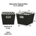 Household Essentials Decorative Storage Bins, 2pk, Black and Chevron