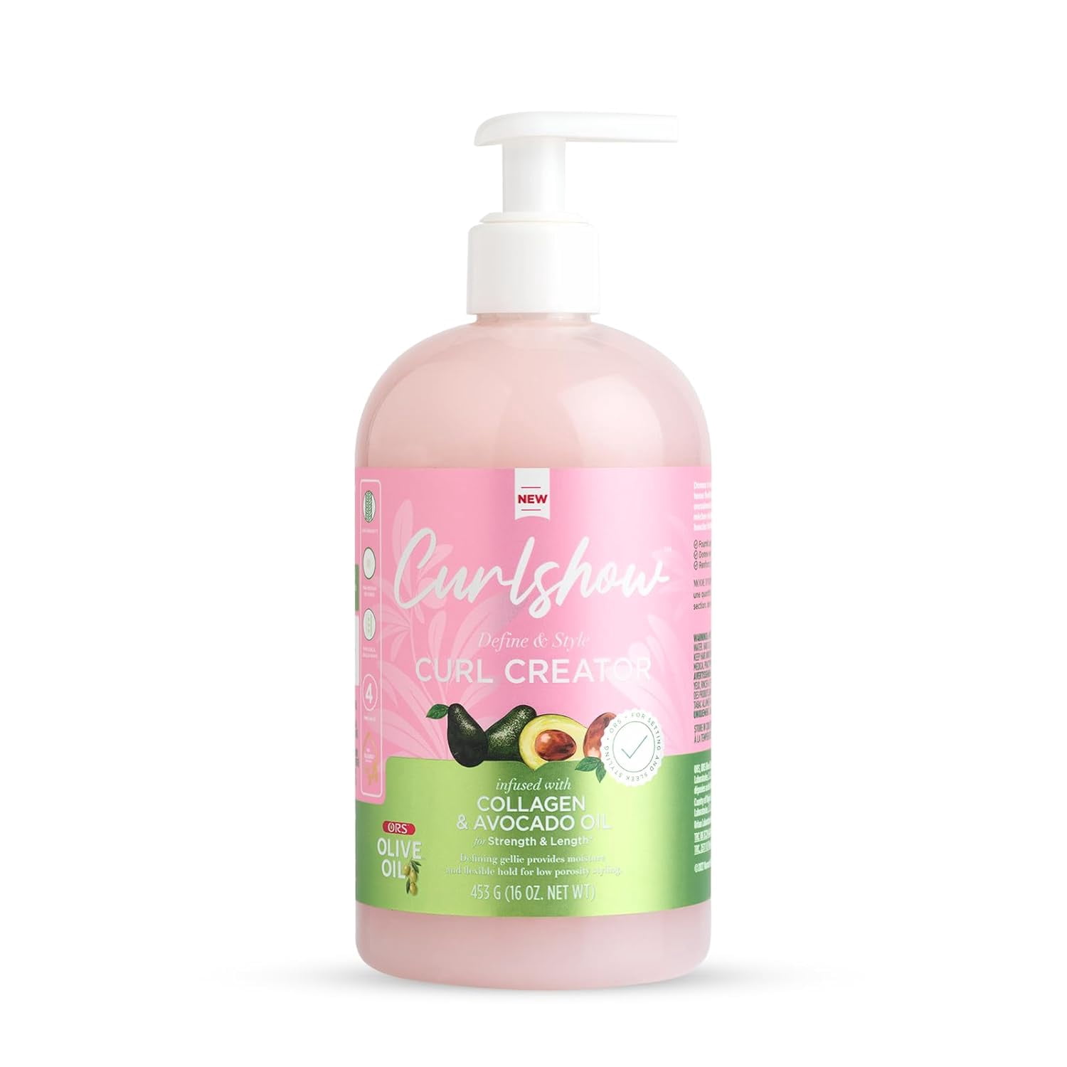 (2 pack) ORS Olive Oil Curlshow Curl Creator for Low Porosity Curly Hair, Defines Curls, Medium Hold, 16 oz