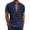 Navy, variant on Men's Cotton Linen Shirt Short Sleeve Drawstring Lace up Arm Banded Tops Medieval Viking Pirate Renaissance Costume Navy