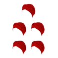 thumbnail image 2 of ZLight Turban Breathable Assorted Colors Single Layer Elastic Comfortable Polyester Head Scarf Wraps Hair Bonnet for Women Red Standard 5Set, 2 of 6
