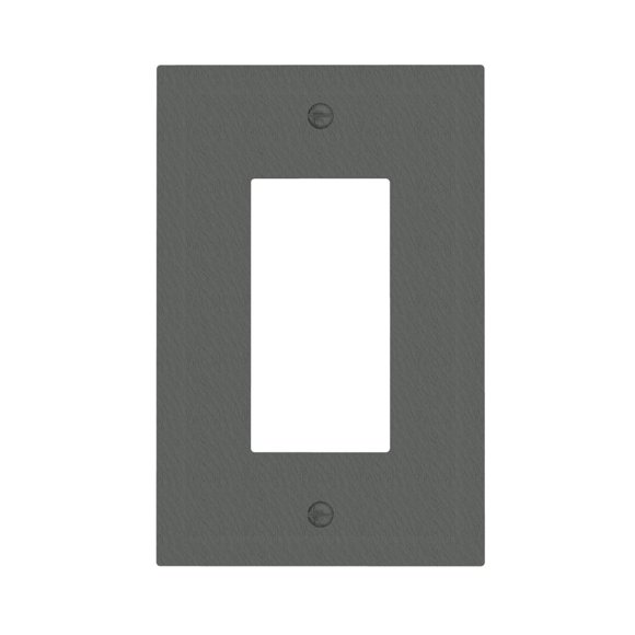 Cubierta decorativa para toma de corriente Oilbiexn gris carbón de 1 módulo