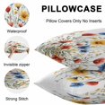 thumbnail image 5 of Lumbar Pillow Covers 20x12 Inch Set of 2, Red Blue Yellow Spring Floral Waterproof Outdoor Pillow Covers, Blooming Summer Botanical Decorative Cushion Pillowcases for Couch, Sofa, Bed, Garden, Patio, 5 of 9