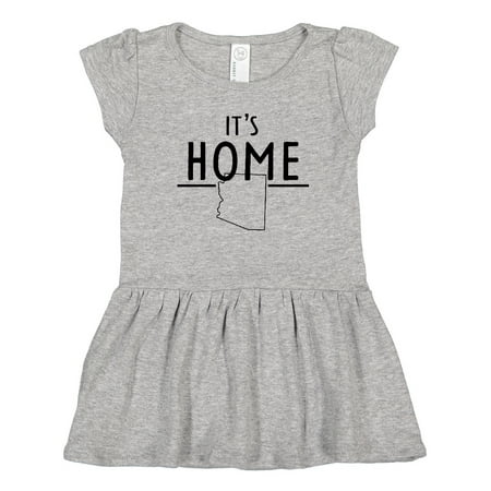 

Inktastic It s Home- State of Arizona Outline Gift Toddler Girl Dress