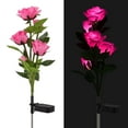 thumbnail image 3 of Spencer LED Solar Flower Light Waterproof Landscape Lights with 5 Rose Flowers, Solar Garden Lights Floral Outdoor Stake Lights for Patio Yard Lawn Pathway Decor, Pink, 3 of 12