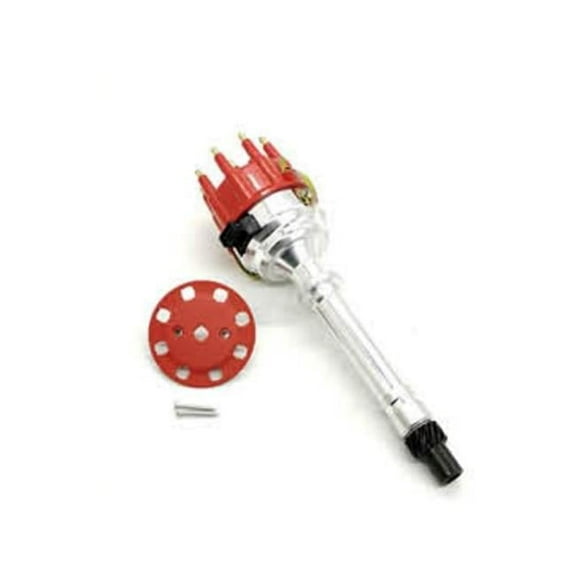 Bous Performance D33181BU Race Pro Billet Ready to Run Electronic Distributor Cap for Chevy SBC 350 BBC 454, Blue