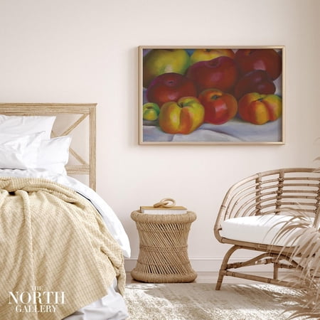 Georgia O Keeffe Apple Print Modern Still Life Kitchen Art