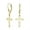 Gold, variant on Bling Jewelry Womens Minimalist Religious Cross Dangle Earrings 14K Gold Plated