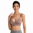 thumbnail image 2 of Bigersell Women Bra Woman V Cup Underwired Sleep Seamless Underwear Soft Comfortable Bra Short Size Yoga Sports Bra, Style 689, 36B, 2 of 9