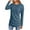 Blue, variant on Womens Ribbed Tunic Tops Side Buttons Long Sleeve Crewneck Pullover Knit Tops Fall Spring Winter Base Sweaters (L, Green)