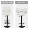 Modern Bar Stools Set of 4, Adjustable Counter Height Chairs for