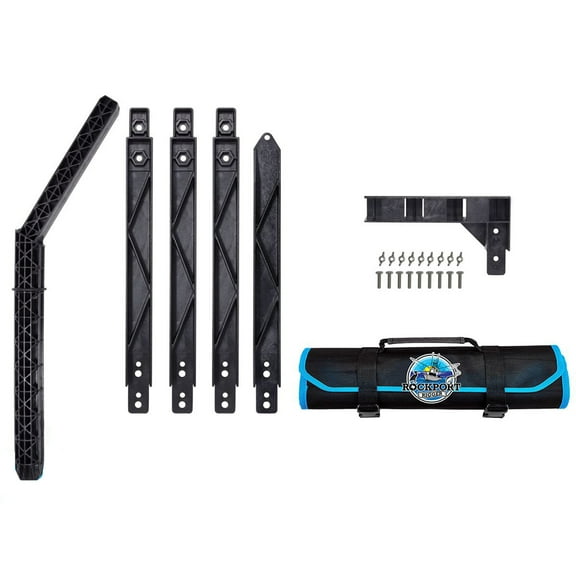 Rockport Rigger Boat Mounted Fishing Rod Holder Outrigger Set of 2, Black