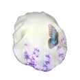 thumbnail image 2 of Kdxio Lavender and Butterfly Print Shower Cap for Women,Elastic and Reusable,Double Waterproof Layers Bathing Hat, 2 of 9