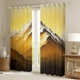 thumbnail image 2 of Feelyou Nature Mountain Teens Blackout Curtains Set of 2 (52x84 Each), Modern Western Landscape Window Curtains, Gold Curtains and Drapes, Window Curtains Decor, 2 of 6