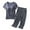 Dark Gray, variant on Fheaev Two Piece Sets For Women Casual Summer Outfits 2 Piece Short Sleeve V-Neck Blouses Top With Chest Pad Shorts Matching Clothing Set Fashion 2024 Trendy Pajamas